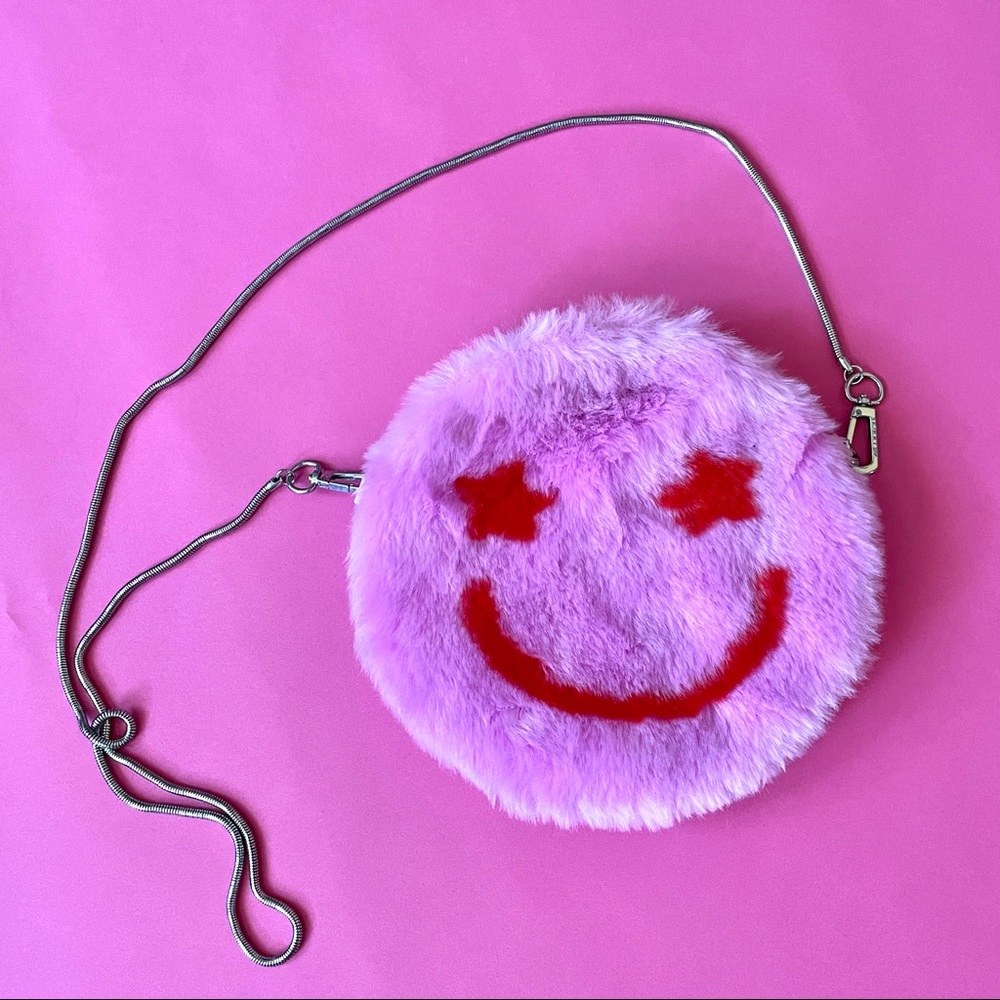 Pink Smiley Cross Body Bag by Skinnydip London